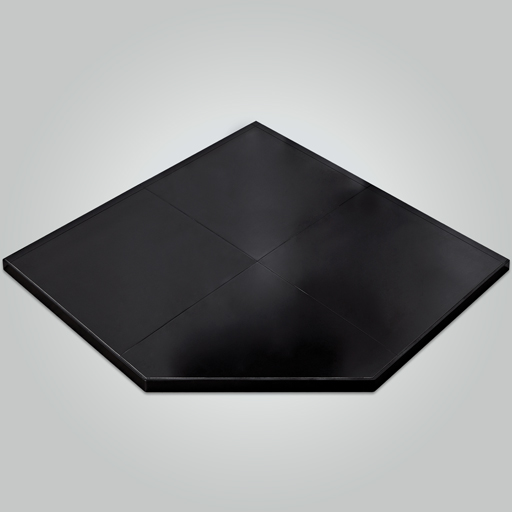 Matte Black Tile Corner Wall Hearth