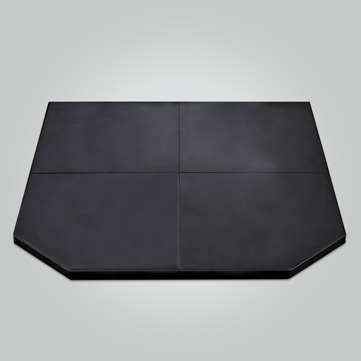 Matte Black Tile Straight Wall Hearth