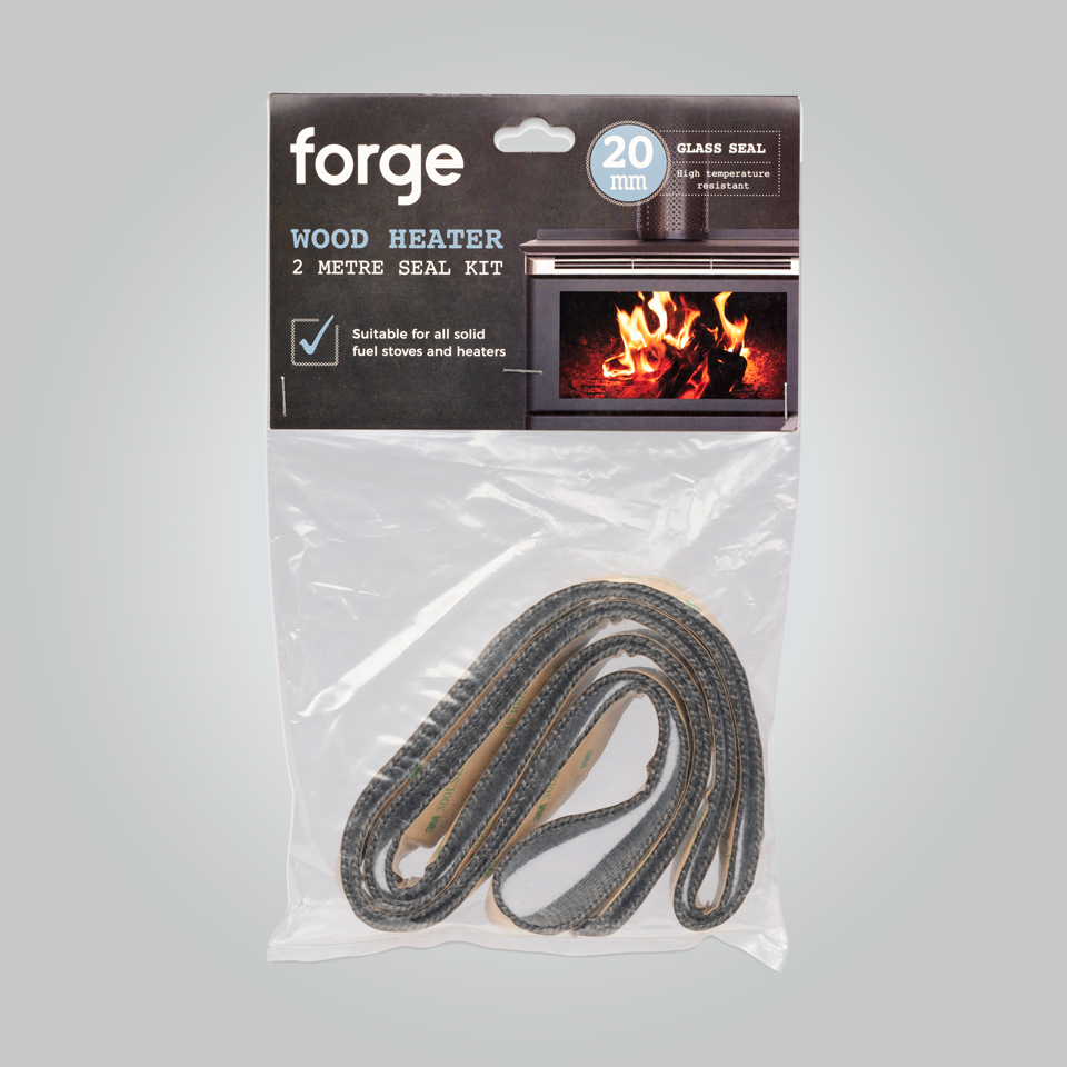 Wood Heater Glass Seal – Grey